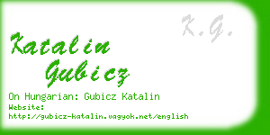 katalin gubicz business card